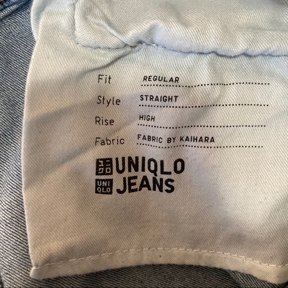 UNIQLO women's regular straight high rise jeans - Picture 6 of 6